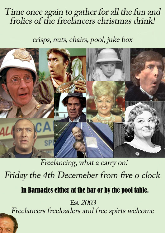invite to freelancers christmas drinks
